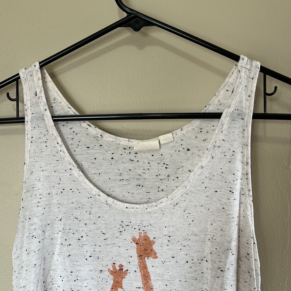 Anthropologie Ace Delivery White Giraffe Tank Top - Size Small - Picture 10 of 14